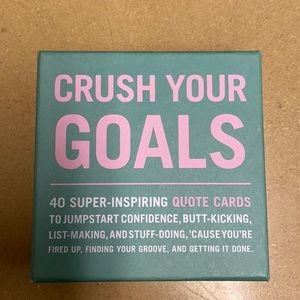 “Crush Your Goals” Inspirational Quote Cards
